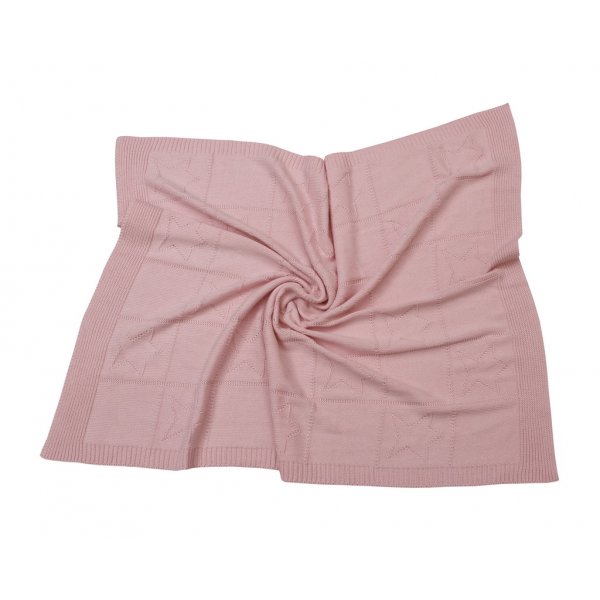 Κουβέρτα Κούνιας Πλεκτή 110x140 - AnnaRiska - Joy - Pink | Κουβερτούλες | DressingHome