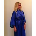 Ρόμπα Σατέν Μεταξωτή - Κιμονό Medium - DressingHome - Παγόδα - Μπλε | Κιμονό | DressingHome