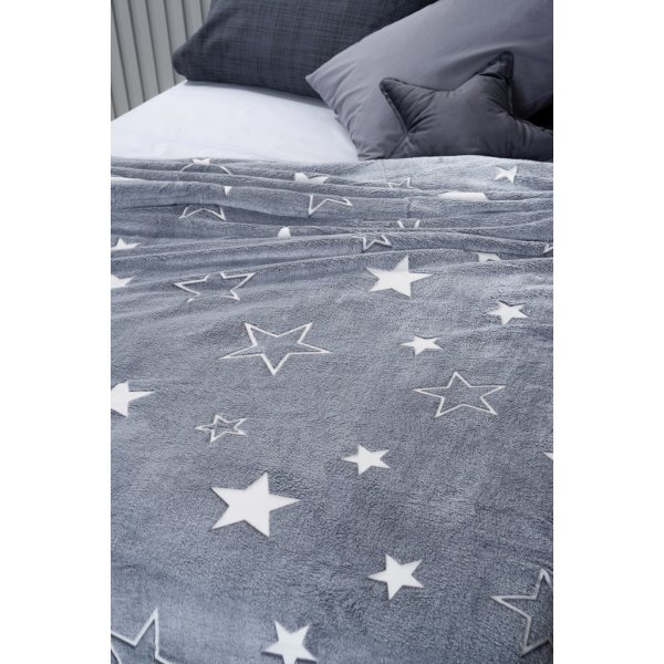Κουβέρτα Υπέρδιπλη Flannel Φωσφοριζέ 220x240 - Palamaiki - Echo | Κουβέρτες | DressingHome