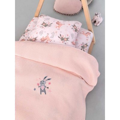 Κουβέρτα Κούνιας Πικέ 100x150 - Palamaiki - Candy - Pink | Κουβερτούλες | DressingHome