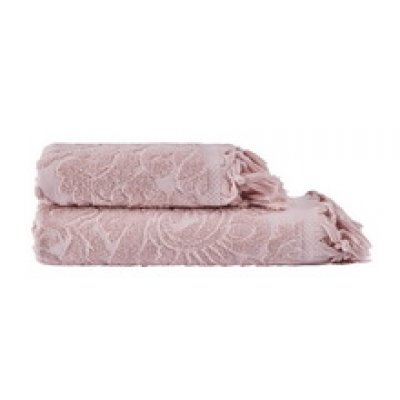 Πετσέτα Ζακάρ Μπάνιου Με κρόσια 70x140 - AnnaRiska - ANABELLE - Blush Pink | Πετσέτες | DressingHome