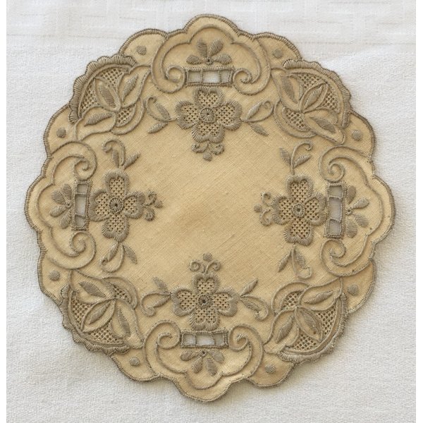 Πετσετάκι κεντητό Λινό 19x19 - DressingHome - Βυζαντινό - 6019 | Σεμέν - Ράνερ - Τραβέρσες | DressingHome