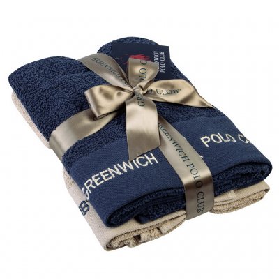 Σετ Πετσέτες 2 τμχ με κέντημα 50x90 - Greenwich Polo Club - Essential - 2664 | Πετσέτες | DressingHome