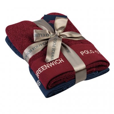Σετ Πετσέτες 2 τμχ με κέντημα 50x90 - Greenwich Polo Club - Essential - 2665 | Πετσέτες | DressingHome