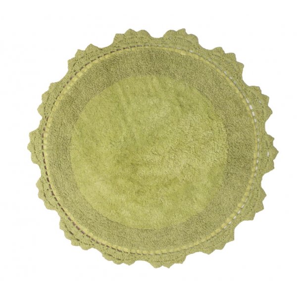 Ταπέτο Στρογγυλό με crochet δανδέλα 60x60 - AnnaRiska - Lace 3 - Green Apple | Πατάκια | DressingHome
